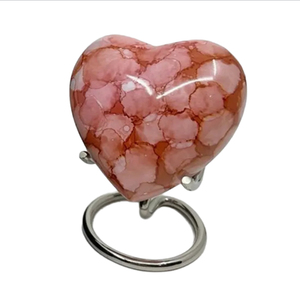 โกศใส่เถ้ากระดูกหัวใจสำหรับผู้ซื้อจำนวนมากอุปกรณ์งานศพโลหะคุณภาพดีดีไซน์ไม่ซ้ำใคร - Product Image 1