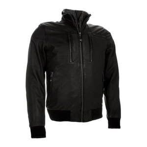 Chaqueta de invierno para hombre de diseño superior 100% cuero de alta calidad personalizable manga completa cuello alto precio razonable - Product Image 1