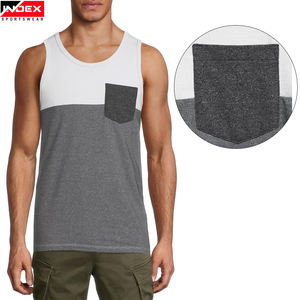 Top Color sólido Logotipo personalizado Diseño Hombres Camiseta sin mangas Multifuncional y sostenible Hombres Precio más bajo Camiseta sin mangas - Product Image 2