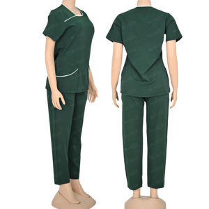 Ensembles de gommage tendance Scrubs d'hôpital extensibles Ensembles d'allaitement pour le cou Uniformes médicaux pour femmes Ensembles d'uniformes d'allaitement pour hommes - Product Image 2