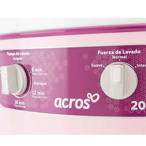 ACROS-Lavadora de carga superior rosa de 20KG, modelo de bañera doble con carcasa de acero inoxidable de uso automático - Product Image 1