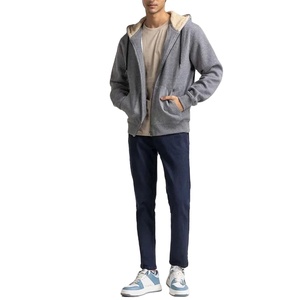 Sweat à capuche zippé pour homme de qualité supérieure personnalisé, en molleton 100% coton uni, surdimensionné, nouveau design, sweat à capuche zippé pour adultes - Product Image 6
