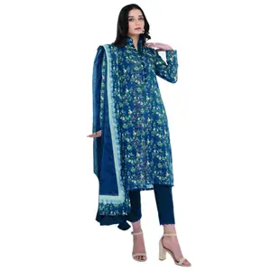 巴基斯坦印度风格女装新品2023 Salwar Kameez草坪Kurti系列连衣裙