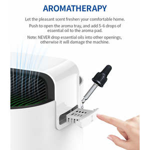 Purificateur d'air intelligent 5-en-1 pour la maison, filtre HEPA, aromathérapie, installation sur bureau, couverture 24-42m², silencieux 55dB - Product Image 2