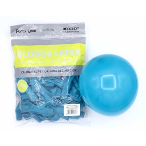 Ballons en latex Party Love 12 cm bleu céleste, sac de 100 pièces, décoration - Product Image 1