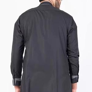 Traje Thobe Informal y Transpirable para Niños, Vestido Islámico Diario de Poliéster, Largo hasta el Suelo, Corte Holgado, para Playa - Product Image 2