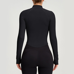 Chaqueta Deportiva de Manga Larga con Cremallera para Mujer, de Secado Rápido, Ajustada, de Alta Calidad, para Deportes o Fitness - Product Image 2