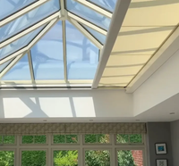 Stores en nid d'abeille à commande solaire de style anglais pour lanterne de plafond, couverture de toit, isolation thermique et acoustique