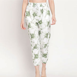 Pantalon de survêtement d'hiver pour femme avec taille élastique devant plat 100% coton respirant et écologique Style décontracté - Product Image 1