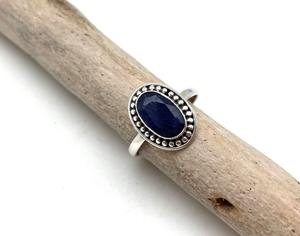 Anillo de piedras preciosas de zafiro de Plata de Ley 925, joyería hecha a mano, anillo de estilo bohemio de plata, joyería para mujer, regalo de boda para esposa - Product Image 3