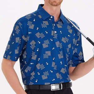 Logotipo personalizado Imprimir Hombres Golf para Polo Camiseta Tela de manga corta de punto al aire libre casual - Product Image 3