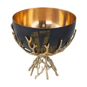 ชามผลไม้ทำจากทองเหลืองแบบโบราณหรูหราทำจากอะลูมิเนียมหล่อโลหะทนทานต่อการใช้งานยาวนานดีไซน์แบบอุ้งเท้าล่าสุด - Product Image 4