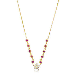 <b>Amethyst</b> CZ Stone Star Design Silver Charm <b>Necklace</b> <b>Pendant</b> Wholesale Jewelry Fine Jewellery - Product Image 1