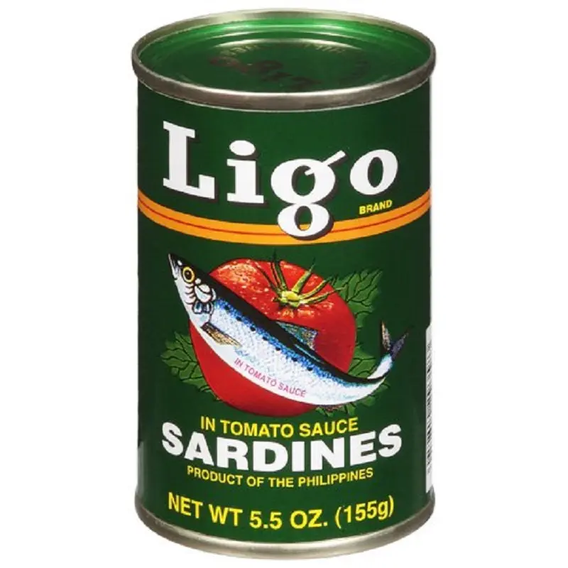 Cebola de peixe 125g/90g fácil aberto enlatado sardina no óleo vegetal