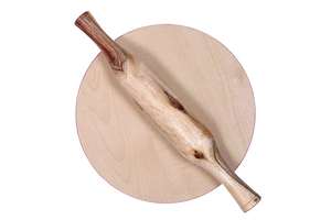 ชุดเครื่องทำโรตีไม้ ชาคลา เบลัน พร้อมที่รีดแป้ง ลายดอกไม้  งานไม้ธรรมชาติ  ใช้งานง่าย  เป็นมิตรกับสิ่งแวดล้อม  ผลิตโดยผู้ผลิต - Product Image 5