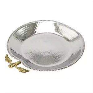 Elegant aluminium tray with dual metallic finish for tabletop <b>decor</b> living room organizer dining table display or gift purpose - Product Image 4