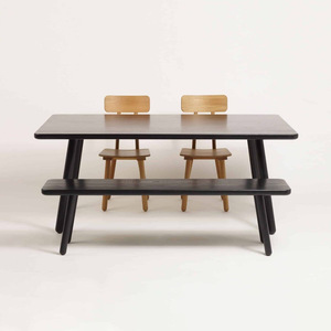 ม้านั่งไม้สีดำสำหรับตกแต่งบ้านสำนักงานร้านกาแฟม้านั่งไม้ธรรมชาติเฟอร์นิเจอร์ในร่ม - Product Image 6