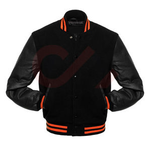 แจ็กเก็ตเบสบอลผ้าสักหลาดอ่อนปักลายโลโก้งานตามสั่งผ้าซาตินสไตล์วินเทจสำหรับผู้ชายผ้าใบฤดูหนาว - Product Image 5