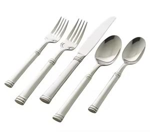 ชุดมีดแปรงโลหะสุดหรูช้อนสแตนเลสส้อมมีดอุปกรณ์บนโต๊ะอาหารสำหรับตกแต่งบ้านห้องครัวและรับประทานอาหาร - Product Image 1