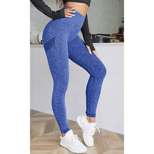 OEM Service Wholesale High Quality Solid <b>Women</b> Yoga Leggings High Waist Breathable Eco-Friendly <b>Nylon</b>/Cotton Plus Size Sale - Product Image 1