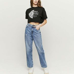 High Street Precio bajo Traje de moda Camiseta corta para mujer Servicio OEM/ODM Nuevo diseño Ropa informal Camiseta corta para mujer - Product Image 2