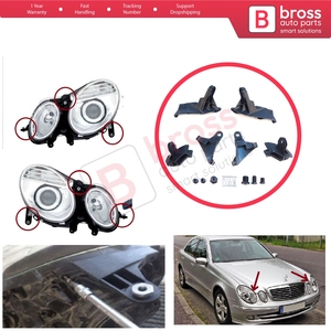 ขายึดซ่อมไฟหน้า BHL17+BHL18 ซ้ายขวา สำหรับรถยนต์ E Class W211 S211 ปี 2002-2009 รุ่น A2118201314 A2118201414 - Product Image 5