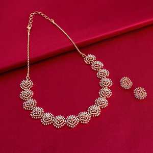 Zircon Necklace 187803 Elegant <b>Wedding</b> <b>Accessory</b> with Dazzling Zircon Stones - Product Image 2