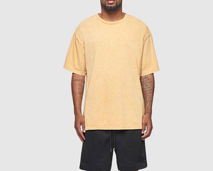 New Arrival Streetwear Custom 100% Cotton <b>Knitted</b> Regular Fit Men's T-shirts OEM Service - Product Image 3