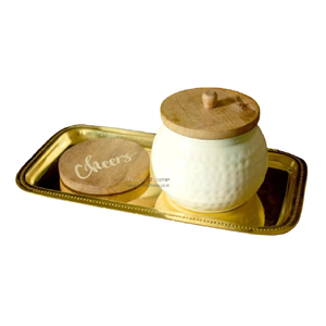 Bandeja DE SERVICIO DE Metal Rectangular decorativa para el hogar, Hotel y restaurante, utensilios de cocina duraderos de latón, acero, aluminio y hierro - Product Image 3