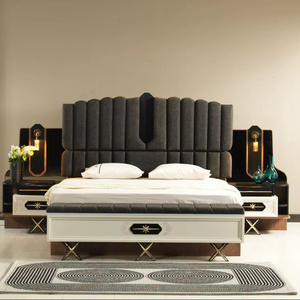 Wezir pareja dormitorio conjunto 2026 diseño cama king size + sistema de almacenamiento espejo armario iluminación cabecero - Product Image 1