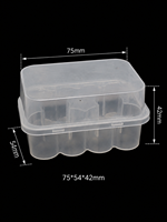 Boîte de 10 flacons de vaccin en plastique PET de 3 ml avec couvercle, matériaux recyclés, emballage transparent, gaufrage, vernissage, couleur personnalisée