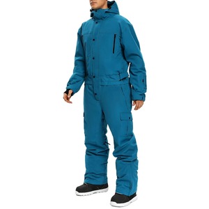 Traje de esquí para hombre con logotipo personalizado, chaquetas y pantalones de esquí con capucha aisladas para hombre, traje de esquí de talla grande transpirable a prueba de viento para hombre - Product Image 5