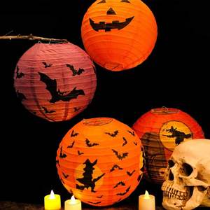 Linterna de papel de Halloween atractiva Luz de papel artesanal hecha a mano para eventos de fiesta y decoración de vacaciones Vietnam - Product Image 6