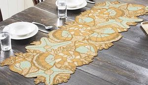 พรมปูรองจานผ้าปูรองจานผ้าปูรองจานผ้าปูรองจานแฟนซีตกแต่งงานคริสต์มาสทำมือสำหรับงานแต่งงาน - Product Image 4