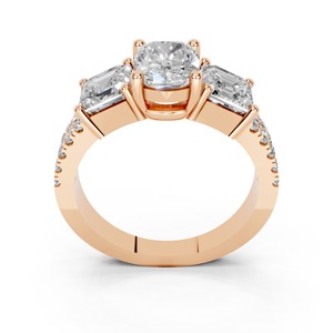 แหวนเพชรประกายแบบคลาสสิก AIENR-010สำหรับผู้หญิงสำหรับการมีส่วนร่วมในทองคำขาวหรือทองคำขาวและสีขาวทองและสีโรสโกลด์ - Product Image 2