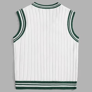 OEM Men's Sleeveless Jacquard Knitted Vest Custom Fashion Pullover Jumpers in Knitting Style Anti-Pilling Feature <b>Sweater</b> - Product Image 2