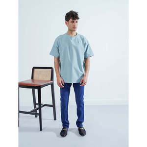 Camiseta Oversize de Manga Corta 100% Algodón Jersey de Alto Gramaje Transpirable con Hombro Caído y Estampado Sólido Serigrafiado OEM - Product Image 1