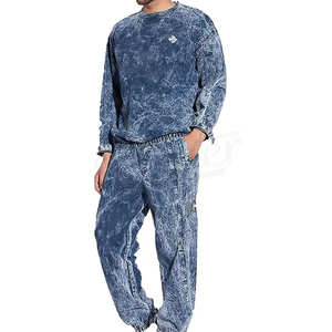 ชุดวอร์มผ้าคอตตอนโอเวอร์ไซส์สำหรับผู้ชายชุดวอร์มผ้าคอตตอน100% ซักได้ตามต้องการชุดวอร์มทรงโอเวอร์ไซส์ผ้าคอตตอนเหมาะสำหรับทุกเพศ - Product Image 1