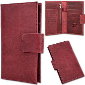 Custom Slim Zip <b>Travel</b> Passport <b>Wallets</b> Genuine Leather Bag <b>for</b> <b>Men</b> - Product Image 1
