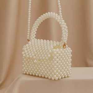 Sac Hobo en plastique perlé perle ivoire sac à main moderne fait à la main | Sac à bandoulière élégant en perles | Grand rangement de garde-robe - Product Image 4