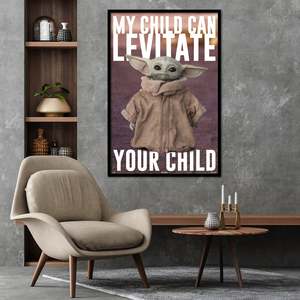 Mandalorian Anime <b>Poster</b> Yoda and Baby Yoda (Grogu) <b>Poster</b> - Product Image 1