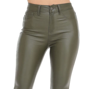 Nouveau mode vêtements taille haute pantalon en cuir dernière conception femmes décontracté mode pantalon en cuir avec toutes les tailles disponibles 2025 - Product Image 4