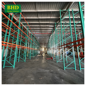 Vietnam Supplier Offers Durable Teardrop Pallet Rack 5-Layer Steel Zinc Powder Coating Green Blue Warehouse Stacking Racks - Product Image 4
