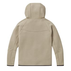 Ensemble de survêtement pour homme, veste à capuche zippée et pantalon de jogging en polaire technique, beige, vêtements de sport pour l'entraînement - Product Image 4