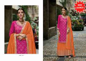 Nuevo Salwar de seda bordado exclusivo para mujer, Elegante ropa de boda pakistaní, compra de alta calidad, Exportación - Product Image 5