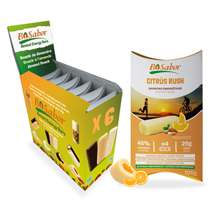 Barritas Saludables Citrus Rush Bisabor 4x25g (Paquete de 100g) Almendras Naturales con Relleno de Naranja, Sabor Dulce para Atletas - Product Image 4