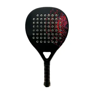 Custom logo durable Paddle Carbon Fiber Beach Paddle Rackets custom color and design perforated professional grip padel racket