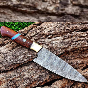 New Arrival Factory Price Handmade Damascus Steel <b>Steak</b> <b>Knife</b> Carbon Steel Blade Rosewood Handle Eco-Friendly Dishwasher Safe - Product Image 1