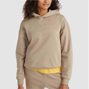 เสื้อฮู้ด400gsm หนาแบบเรียบลำลองสำหรับผู้หญิงเสื้อมีฮู้ดผ้าฟลีซโอเวอร์ไซส์ผลิตได้ตามแบบ - Product Image 1