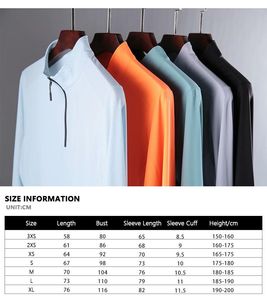 เสื้อยืดมีซิปของผู้ชายเสื้อออกกำลังกายผ้าโพลีเอสเตอร์แห้งเร็วรัดรูปยาว1/4สำหรับใส่ไปยิม - Product Image 5